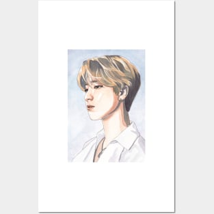 SKZ Han Jisung Watercolour Painting Posters and Art